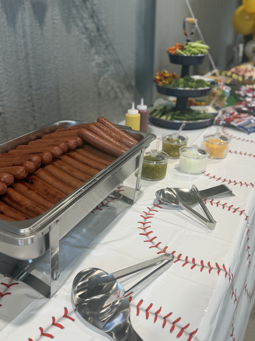 Hot dog and side spread catering